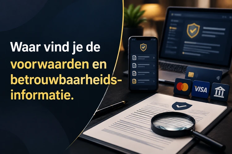 Waar vind je de voorwaarden en betrouwbaarheidsinformatie