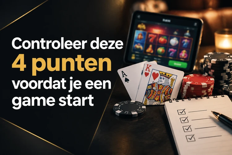 Controleer deze 4 punten voordat je een game start