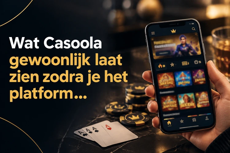 Wat Casoola gewoonlijk laat zien zodra je het platform opent op je telefoon