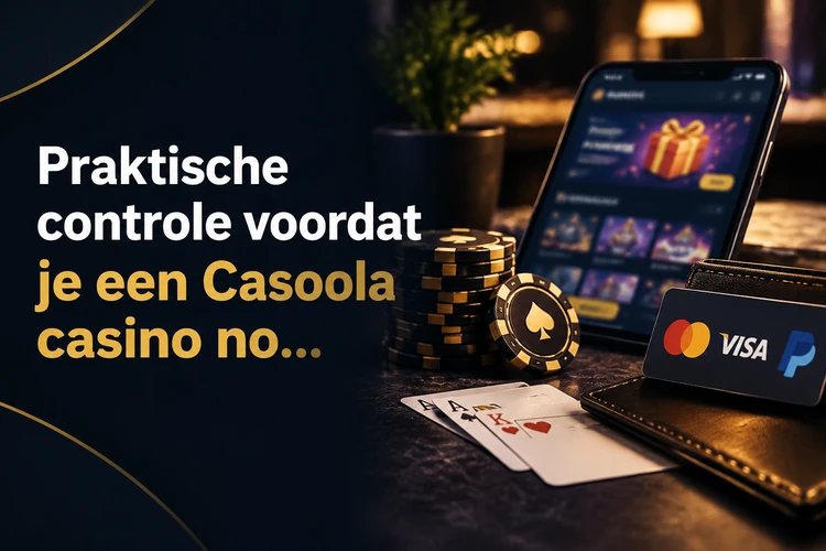 Praktische controle voordat je een Casoola casino no deposit bonus beoordeelt